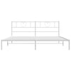 Stella Homewares Metal Bed Frame without Mattress with Headboard White 183x203 cm King