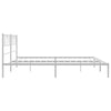 Stella Homewares Metal Bed Frame without Mattress with Headboard White 183x203 cm King
