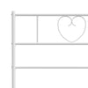 Stella Homewares Metal Bed Frame without Mattress with Headboard White 183x203 cm King
