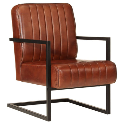 Stella Homewares Sofa Chair Brown Real Leather