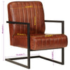 Stella Homewares Sofa Chair Brown Real Leather