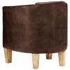 Stella Homewares Tub Chair Dark Brown Real Leather