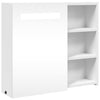 Stella Homewares Bathroom Mirror Cabinet with LED Light White 60x13x52 cm