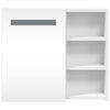 Stella Homewares Bathroom Mirror Cabinet with LED Light White 60x13x52 cm