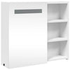 Stella Homewares Bathroom Mirror Cabinet with LED Light White 60x13x52 cm