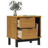 Stella Homewares Bedside Cabinet FLAM 49x35x50 cm Solid Wood Pine