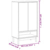 Stella Homewares Shoe Cabinet FLAM 59.5x35x107 cm Solid Wood Pine