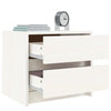 Stella Homewares Bedside Cabinet White 40x31x35.5 cm Solid Wood Pine