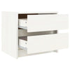 Stella Homewares Bedside Cabinet White 40x31x35.5 cm Solid Wood Pine