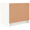 Stella Homewares Bedside Cabinet White 40x31x35.5 cm Solid Wood Pine