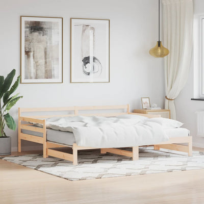 Stella Homewares Daybed with Trundle without Mattress 90x190 cm Solid Wood