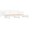 Stella Homewares Daybed with Trundle without Mattress White 90x190 cm Solid Wood
