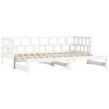 Stella Homewares Daybed with Trundle without Mattress White 90x190 cm Solid Wood