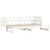 Stella Homewares Daybed with Trundle without Mattress White 90x190 cm Solid Wood