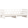 Stella Homewares Daybed with Trundle without Mattress White 90x190 cm Solid Wood