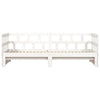 Stella Homewares Daybed with Trundle without Mattress White 90x190 cm Solid Wood