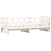 Stella Homewares Daybed with Trundle without Mattress White 90x190 cm Solid Wood