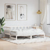 Stella Homewares Daybed with Trundle without Mattress White 90x190 cm Solid Wood