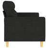 Stella Homewares 3-Seater Sofa Black 180 cm Fabric