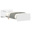 Stella Homewares Bed Frame without Mattress White 90x190 cm Engineered Wood