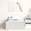 Stella Homewares Bed Frame without Mattress White 90x190 cm Engineered Wood