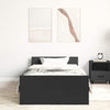 Stella Homewares Bed Frame without Mattress Black 90x190 cm Engineered Wood