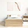 Stella Homewares Bed Frame without Mattress Sonoma Oak 90x190 cm Engineered Wood