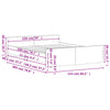 Stella Homewares Bed Frame without Mattress Black 150x200 cm
