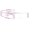 Stella Homewares Bed Frame without Mattress Black 150x200 cm