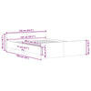 Stella Homewares Bed Frame without Mattress White 135x190 cm