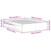 Stella Homewares Bed Frame without Mattress White 135x190 cm
