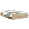 Stella Homewares Bed Frame without Mattress Sonoma Oak 135x190 cm