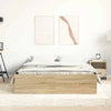 Stella Homewares Bed Frame without Mattress Sonoma Oak 135x190 cm