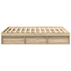 Stella Homewares Bed Frame without Mattress Sonoma Oak 135x190 cm