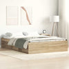 Stella Homewares Bed Frame without Mattress Sonoma Oak 135x190 cm