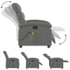 Stella Homewares Massage Recliner Chair Dark Grey Fabric