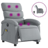 Stella Homewares Electric Massage Recliner Chair Light Grey Fabric