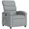 Stella Homewares Electric Massage Recliner Chair Light Grey Fabric
