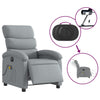 Stella Homewares Electric Massage Recliner Chair Light Grey Fabric