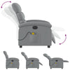 Stella Homewares Electric Massage Recliner Chair Light Grey Fabric