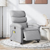 Stella Homewares Electric Massage Recliner Chair Light Grey Fabric