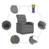 Stella Homewares Electric Massage Recliner Chair Dark Grey Fabric