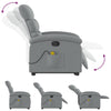 Stella Homewares Stand up Massage Recliner Chair Light Grey Fabric