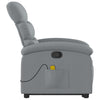 Stella Homewares Stand up Massage Recliner Chair Light Grey Fabric