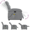 Stella Homewares Electric Stand up Massage Recliner Chair Light Grey Fabric