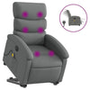 Stella Homewares Electric Stand up Massage Recliner Chair Dark Grey Fabric