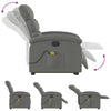 Stella Homewares Electric Stand up Massage Recliner Chair Dark Grey Fabric