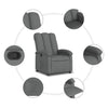 Stella Homewares Recliner Chair Dark Grey Fabric