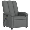 Stella Homewares Massage Recliner Chair Dark Grey Fabric