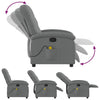 Stella Homewares Massage Recliner Chair Dark Grey Fabric